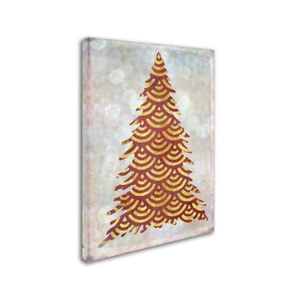 Cora Niele 'Decorated Red And Gold Xmas Tree' Canvas Art,35x47